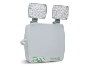 Luminária de emergência autônoma LED Conexled com dois faróis orientáveis